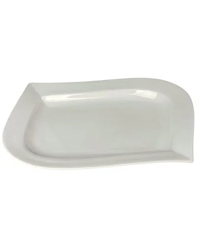 10 Strawberry Street Set Of 2 Whittier 12in Bend Angle Platters In White