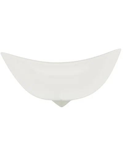 10 Strawberry Street Set Of 2 Whittier Bend Rim Triangle Bowls In White