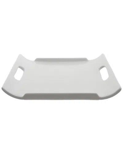 10 Strawberry Street Set Of 2 Whittier Rectangle Platter With Handles In White