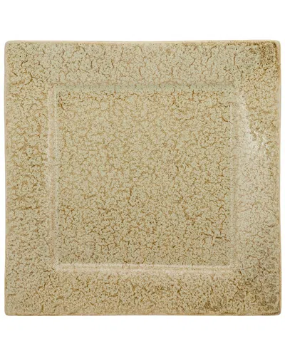 10 Strawberry Street Set Of 2 Whittier Tiger Eye Square Platters In Brown