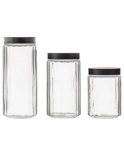 10 Strawberry Street Set Of 3 Astor Glass Canisters