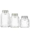 10 Strawberry Street Set Of 3 Bleeker Glass Canisters