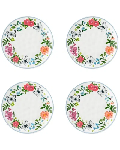 10 Strawberry Street Set Of 4 Bella Appetizer Plates In Multi