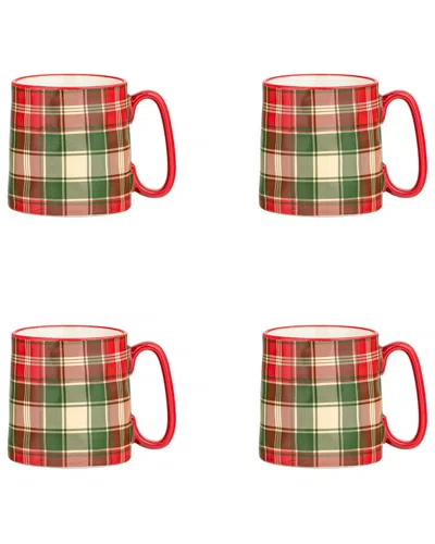 10 STRAWBERRY STREET 10 STRAWBERRY STREET SET OF 4 BELLA MUG TARTAN
