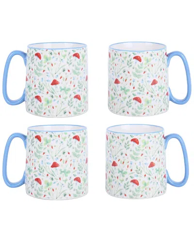 10 Strawberry Street Bella Spring Toadstool Mugs (set Of 4)
