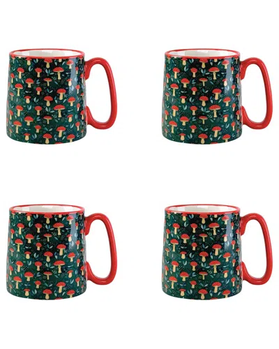 10 Strawberry Street Set Of 4 Bella Toadstool Mushrooms Mugs