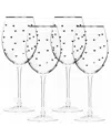 10 Strawberry Street Set Of 4 Charming Heart T Glassware In Transparent