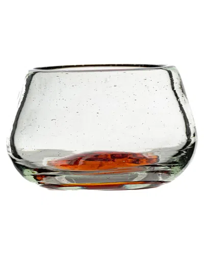 10 Strawberry Street Set Of 4 La Ruta Stemless Orange Wine Glasses