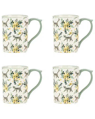 10 Strawberry Street Set Of 4 Lylah Mugs In White