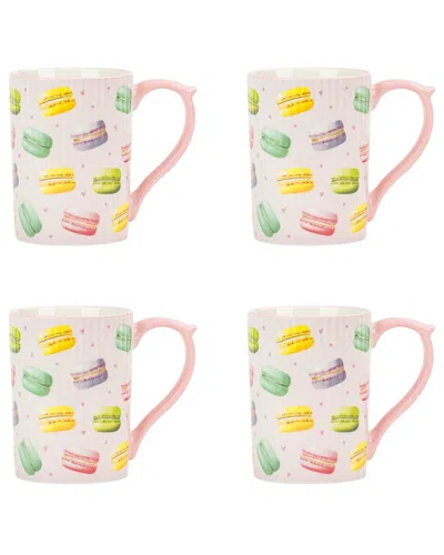 10 Strawberry Street Set Of 4 Lylah Mugs In White