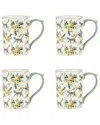 10 Strawberry Street Set Of 4 Lylah Mugs In White