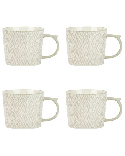 10 Strawberry Street Set Of 4 Madison Mugs In White