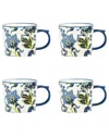 10 Strawberry Street Set Of 4 Madison Mugs In Blue