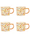 10 Strawberry Street Set Of 4 Madison Mugs
