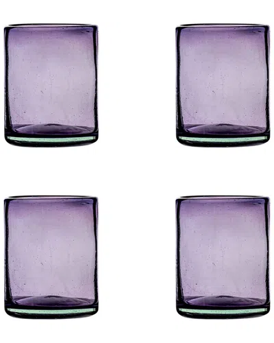 10 Strawberry Street Set Of 4 Morado Mexican Dof Glasses