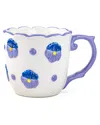 10 Strawberry Street Set Of 4 Pansy Mugs