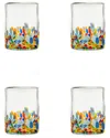 10 Strawberry Street Set Of 4 San Lucas Mexican Hiball Glasses