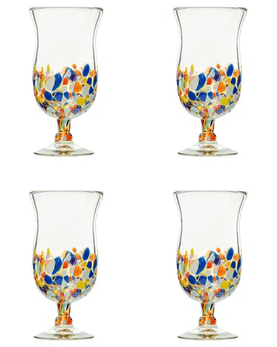 10 Strawberry Street Set Of 4 San Lucas Mexican Hurricane Glasses