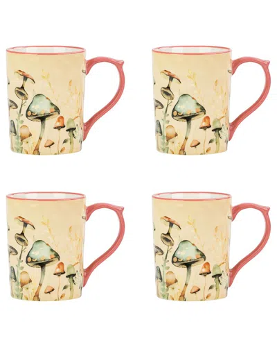 10 Strawberry Street Set Of 4 Sylvie Mugs In Yellow