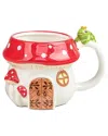 10 Strawberry Street Set Of 4 Toadstool Mushroom House Mugs