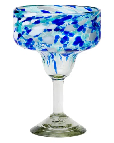 10 Strawberry Street Set Of 6 Bahia Margarita Handblown Mexican Glasses