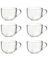 10 Strawberry Street Set Of 6 Borgo Tazzotta Glass Coffee Mugs