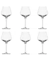 10 Strawberry Street Set Of 6 Breckenridge Glassware: Burgandy Glass