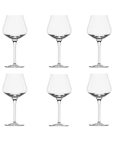 10 Strawberry Street Set Of 6 Breckenridge Glassware: Burgandy Glass