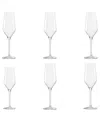 10 Strawberry Street Set Of 6 Breckenridge Glassware: Flute