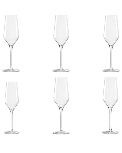 10 Strawberry Street Set Of 6 Breckenridge Glassware: Flute