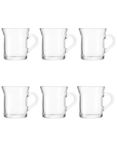10 Strawberry Street Set Of 6 Glass Cappuccino Mugs