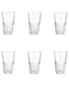 10 Strawberry Street Set Of 6 Stepback Glassware: Hiball In Transparent