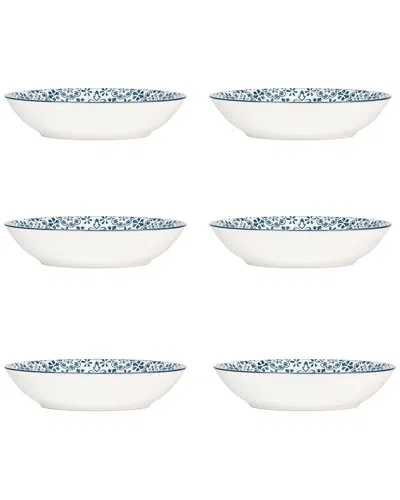 10 Strawberry Street Set Of 6 Mediterranean Blue Dinner Bowls