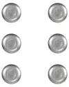 10 Strawberry Street Set Of 6 Moab Stainless Steel Coupe Dinnerware: 6.5in Round Plate