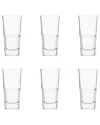 10 Strawberry Street Set Of 6 Palladio Square Stack Glassware: Hiball In Transparent