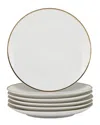 10 Strawberry Street Set Of 6 Royal Coupe Gold Line Salad/dessert Plates In Gold
