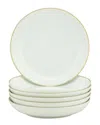10 Strawberry Street Set Of 6 Royal Coupe Gold Line Soup Bowl In Gold