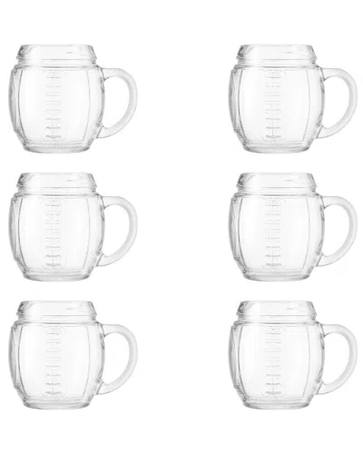 10 Strawberry Street Set Of 6 Sports Glassware: American Football