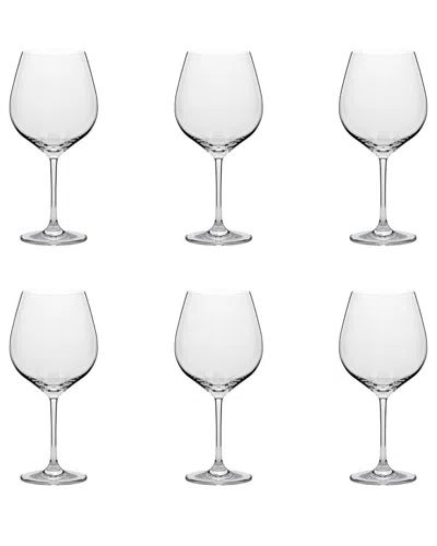 10 Strawberry Street Set Of 6 Vail Glassware: Burgandy Glass