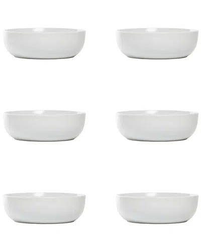 10 Strawberry Street Set Of 6 Wazee Matte Coupe Dinnerware Bowls In White