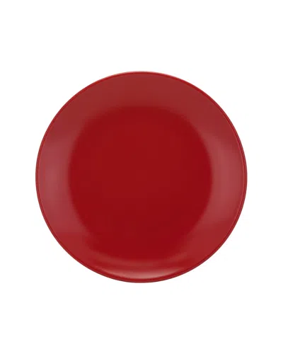 10 Strawberry Street Set Of 6 Wazee Matte Salad Plates In Red