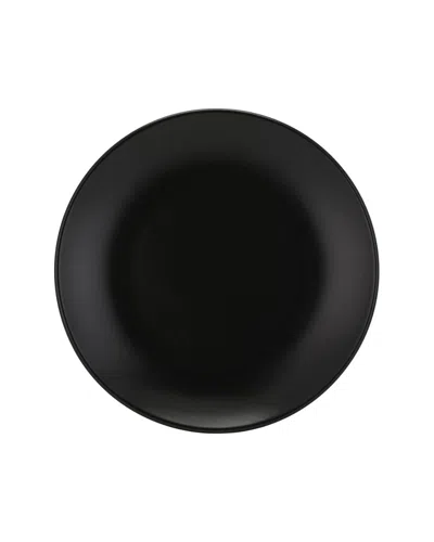 10 Strawberry Street Set Of 6 Wazee Matte Salad Plates In Black