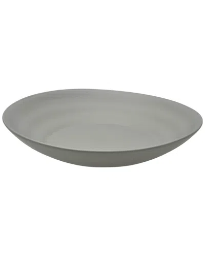 10 Strawberry Street Set Of Six 9.75in Wave Matte Grey Pasta Plates In Gray