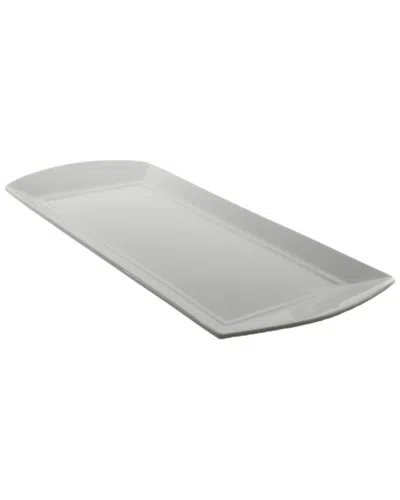 10 Strawberry Street Set Of Two 12in Whittier Elite Rectangle Platters In Gray