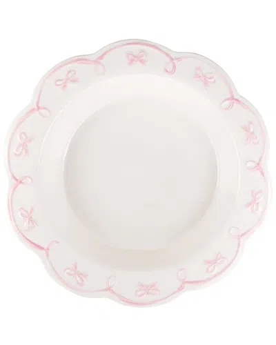 10 Strawberry Street Sweet Ribbon Trim Pie Dish In White