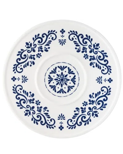 10 Strawberry Street Talavera Dinnerware Chip & Dip/cake Stand Serving Dish In Multi