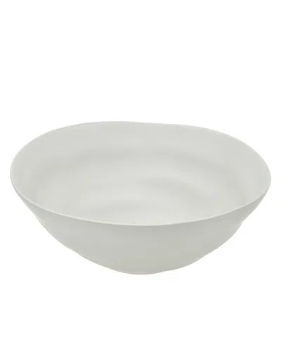 10 Strawberry Street Wave Matte 10.75in Serving Bowl In White