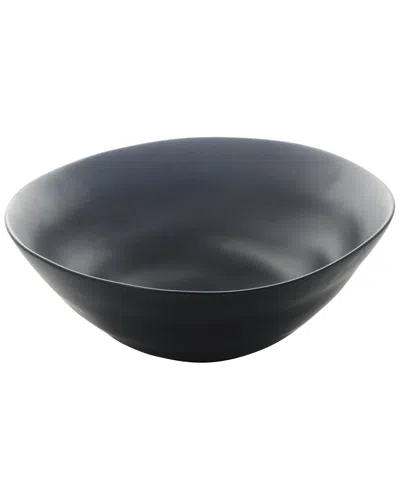 10 Strawberry Street Wave Matte 80oz Black Bowl