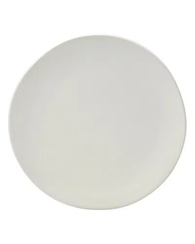 10 Strawberry Street Wave Matte Set Of Six 10.75in Dinner Plates In White