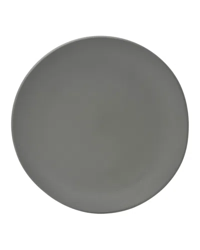 10 Strawberry Street Wave Matte Set Of Six 10.75in Dinner Plates In Gray